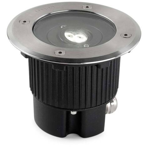 Leds-C4 Gea - Faretto da incasso a terra da esterno a LED in acciaio inox lucido 12,5 cm 549 lm 4000K IP67 (1/2)