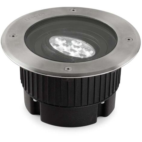 Leds-C4 Gea Power - Faretto da incasso a terra a LED 9 luci tondo in acciaio inox Aisi 316 IP67