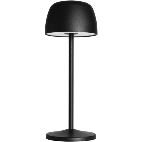 TRETA ROUND Lámpara de mesa LED. Inalámbrica, portátil y recargable. IP54 Interior y exterior.Carga USB. Regulable.Color Negro (1/5)