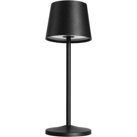 TRETA CLASSIC Lámpara de mesa LED. Inalámbrica, portátil y recargable. IP54 Interior y exterior.Carga USB. Regulable.Color Negro (1/5)