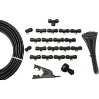 SUPERFOG - Sistema di nebulizzazione domestico per rinfrescare patio o giardino. Con 18 ugelli o punti di raffreddamento, Nero, SF3051
