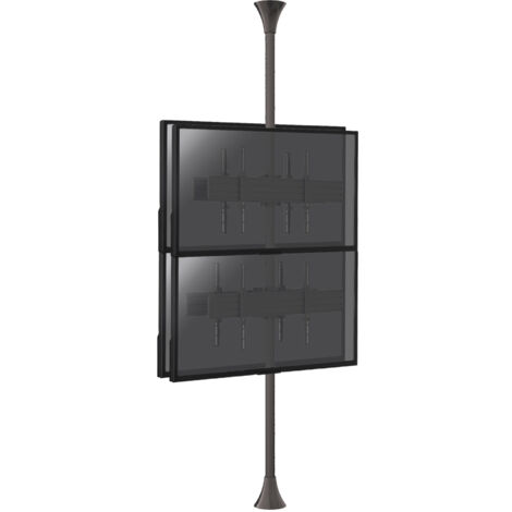 Support sol-plafond inclinable pour 4 écrans TV back to back 32'' - 75'' - Vesa max 600x400 (1/4)