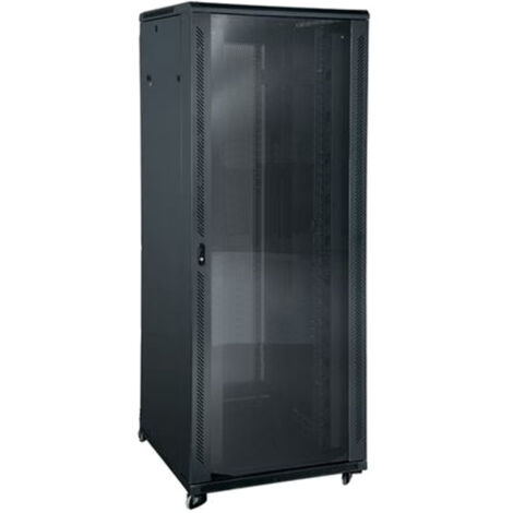 112-6642K Réseau divers Kimex International Baie de brassage en kit 19"x42Ux600mm Noir (1/3)