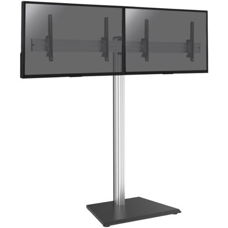 Support sur pied pour 2 écrans TV 43'' - 49'' - Hauteur 175cm - A poser - Inclinable (1/3)