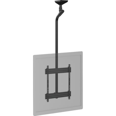 Support TV plafond 1 écran mode portrait 65''- 75'' Hauteur 225 cm noir (1/3)