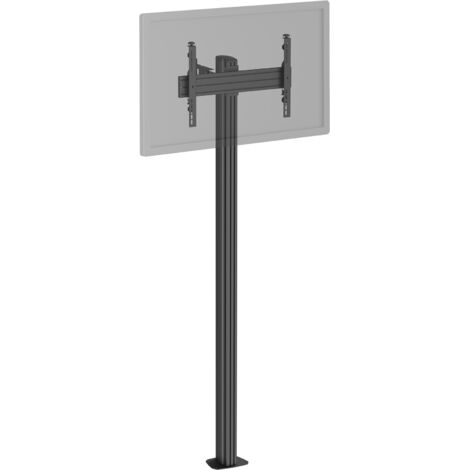 Support TV sur pied 32'' - 75'' Hauteur 240cm à visser noir (1/3)
