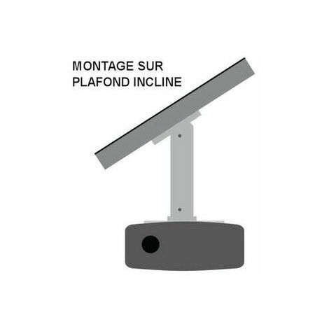 Support plafond vidéoprojecteur, Hauteur 75-115cm, Blanc