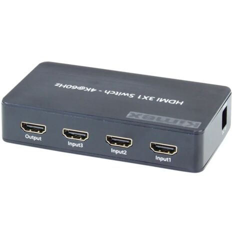 Switcher 3 entrées- 1 sortie, HDMI2.0 HDCP2.2, 4K60HZ
