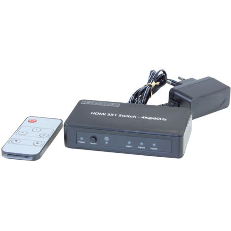 Switcher 3 entrées- 1 sortie, HDMI2.0 HDCP2.2, 4K60HZ