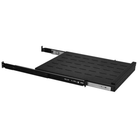 Étagère coulissante pour rack 19'' – Charge maximale 10 kg – Dimensions 440 x 330 mm – Fixation 4 points – Profondeur 600/800 mm – Kimex