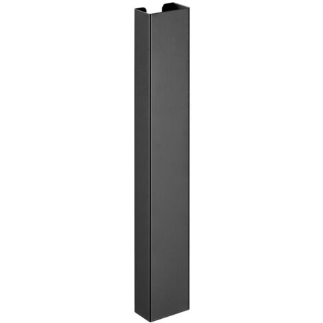 Goulotte passe-câbles verticale 35 cm – Installation facile avec bandes magnétiques – Pour bureaux et espaces de travail – Noir – Kimex