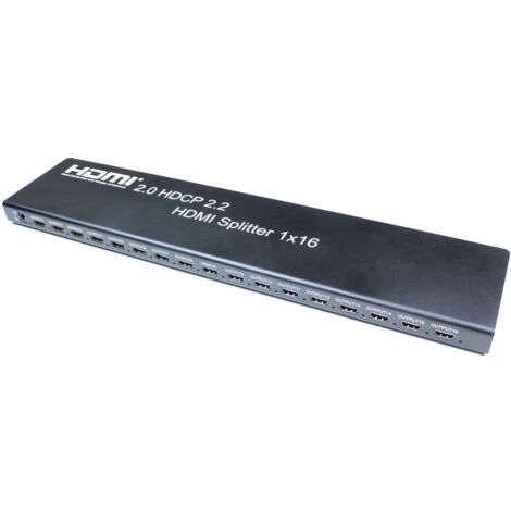 Splitter HDMI2.0 & HDCP2.2, 1 entrée-16 sorties, EDID RS232, 4K60Hz (1/3)