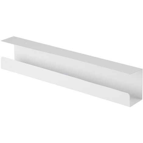 Goulotte passe-câbles horizontale de bureau, 60 cm, Blanc (1/3)
