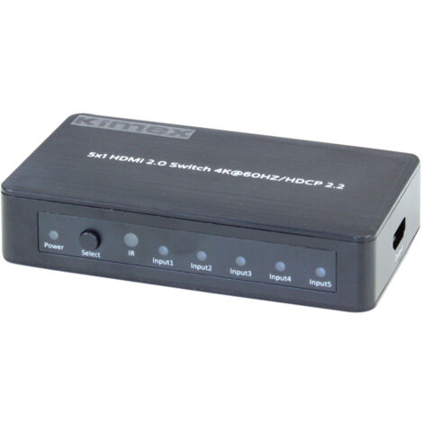 Switcher 5 entrées- 1 sortie, HDMI2.0 HDCP2.2, 4K60HZ
