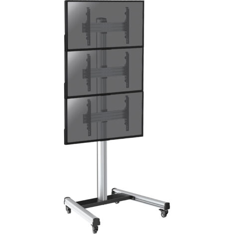 Support sur roulettes pour 3 écrans TV 40''-65'' - Hauteur 240cm (1/3)