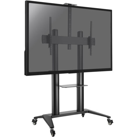 Support mobile pour écran Visioconférence 70''-120'', Hauteur 125-160cm, noir (1/3)