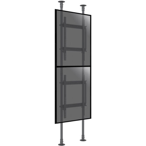 Support sol-plafond portrait pour 2 écrans TV 50'' - 82'' - Hauteur max 300cm (1/3)