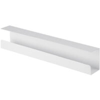 Goulotte passe-câbles horizontale de bureau, 60 cm, Blanc