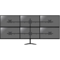 Support de bureau pour 6 écrans moniteurs PC 17'-32' – Normes VESA 75x75 mm et 100x100 mm – Poids max par écran 7 kg – Réglable en hauteur – Kimex