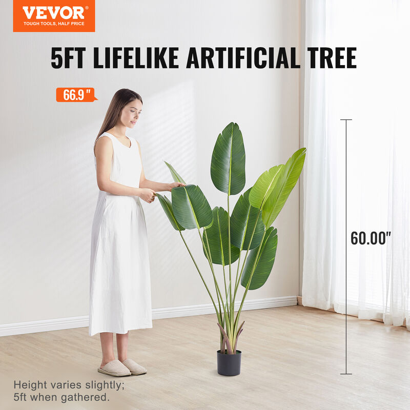 VEVOR 6 FT Artificial Olive Tree Green Natural Tall Faux Lifelike