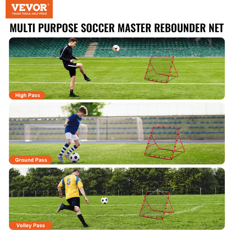 VEVOR Soccer Rebounder Rebound Net, Kick-Back 39x39, Portable