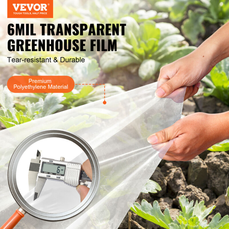 Farm Plastic Supply 6 Mil Greenhouse Plastic - 20x25 Ft UV Resistant Polyethylene Film For Hoop Houses