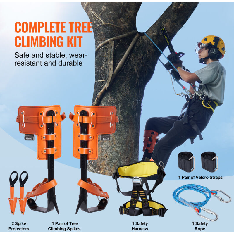 Tree Climbing Gear Tree Climbing Spikes Set, Leather Arborist