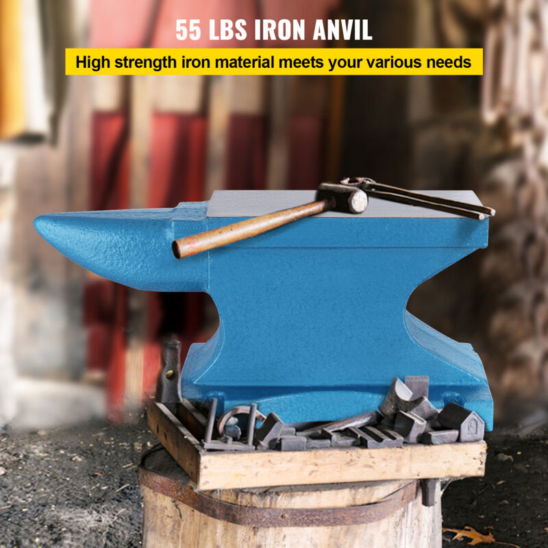 Mophorn Iron Anvil Blacksmith Anvil 24.9KG 55LBS Professional Blacksmithing Tool for Metalwork Black