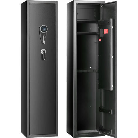 VEVOR Gun Safe Rifle Safe with Built-in Storage Locker 5 Rifles Storage ...