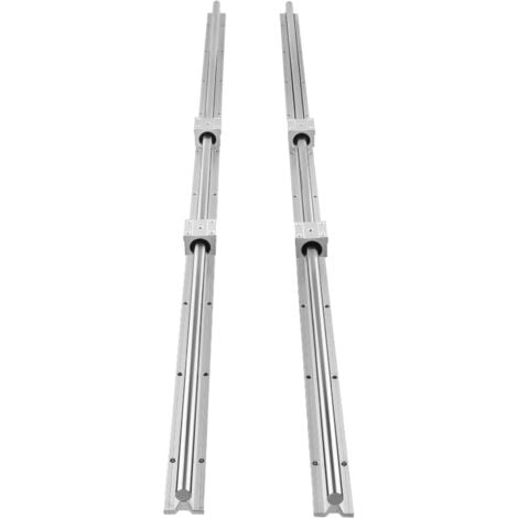 Mophorn Linear Guide Rail Set, SBR20 1500mm, 2 Rails & 4 Slide Blocks, Linear Rails & Bearings Kit for CNC Routers, DIY Automated Machines