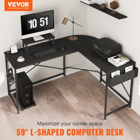 L shaped store desk riser