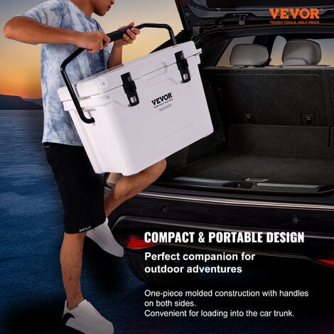 VEVOR Insulated Portable Cooler, 25 qt, Holds 25 Cans, Ice