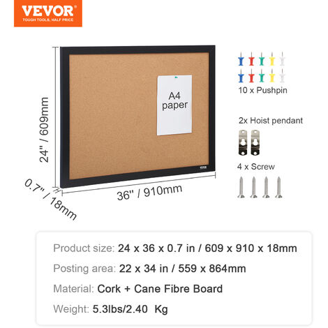 MDF Framed Cork Board by B2C®