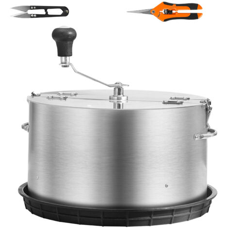 Mophorn 16-Inch Manual Bud Leaf Trimmer Stainless Steel with Clear PET Cover for Hydroponic Plants, Hand Pruners Included