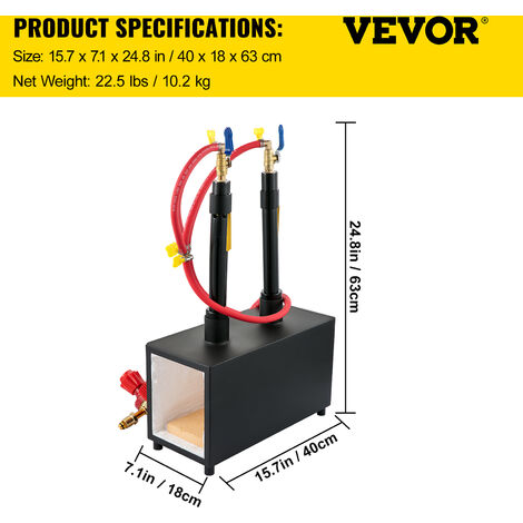 VEVOR Propane Knife Forge, Farrier Furnace with Three Burners, Portable  Square Metal Forge with Single Durable Door, Large Capacity, for