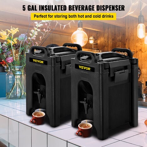 VEVOR Insulated Beverage Dispenser 2 PCS, 10 Gal, Double-Walled ...