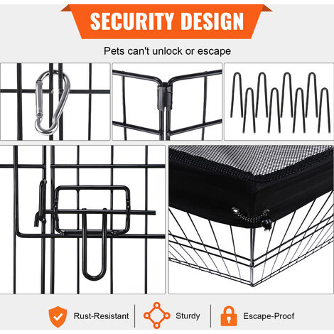 Exercise pen with clearance top