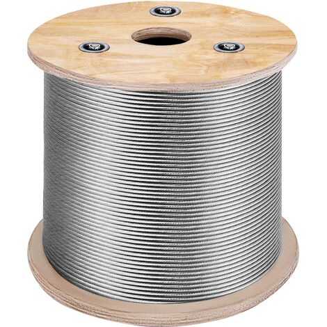 1000FT 1/8" T316 1 X 19 Stainless Steel Cable With Aircraft Cable For Deck Railing, Stainless Steel Wire Rope, 1 X 19 Strands Construction For Diy Balustrade