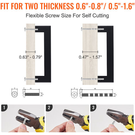 VEVOR 30 Pack Cabinet Pulls, 3.86in / 96mm Center to Center Slim Square Kitchen Cabinet Drawer, Stainless Steel Modern Kitchen Cupboard Door Handles for Kitchen Bathroom Bar Hardware Matte Black