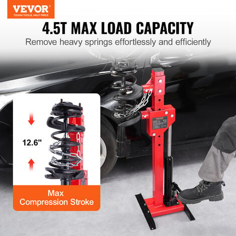 VEVOR Strut Spring Compressor, 4.5 Ton/9920 LBS Hydraulic Jack Capacity, 1  Ton Rated Compression Force, Auto Strut Coil Spring Compressor Tool