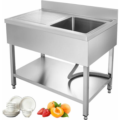 VEVOR Stainless Steel Prep & Utility Sink, 1 Compartment Free