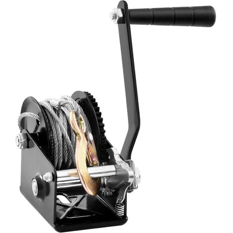 VEVOR Hand Winch, 800 lbs Pulling Capacity, Boat Trailer Winch Heavy Duty  Rope Crank with 33 ft Steel Wire Cable and Two-Way Ratchet, Manual Operated  Hand Crank Winch for Trailer, Boat or