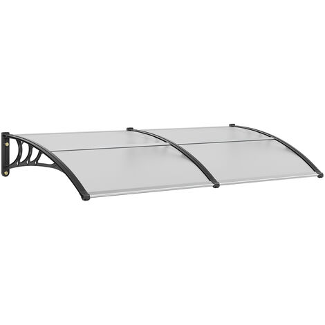 VEVOR Window Door Awning Canopy 40" x 80", UPF 50+ Polycarbonate Entry Door Outdoor Window Awning Exterior, Front Door Overhang Awning for Sun Shutter, UV, Rain, Snow Protection, Hollow Sheet