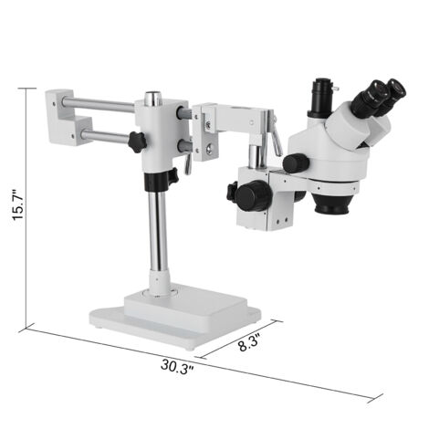 VEVOR 3.5X-90X Simul-Focal Stereo Microscope 360°Swiveling Trinocular ...