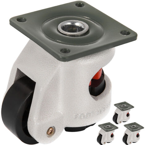 Homend Leveling Casters – 4 Pack Plate Mounted, 551lbs Capacity Each