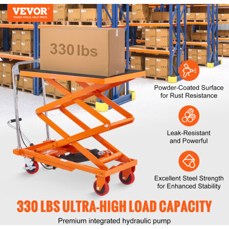 Hydaulic Lift Table Cat, 330lbs Capacity 50" Lifting Height
