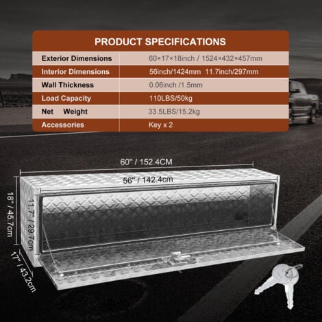 Diamond plate underbody tool box online