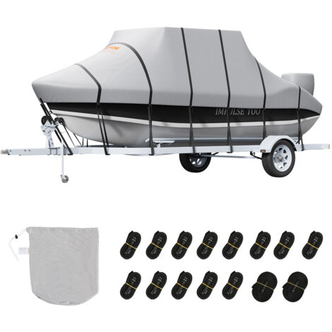 ICOVER T-Top Hard Top Boat Cover, 600D Heavy Duty Arine Grade TTop Boat Cover Fits 24ft-26ft