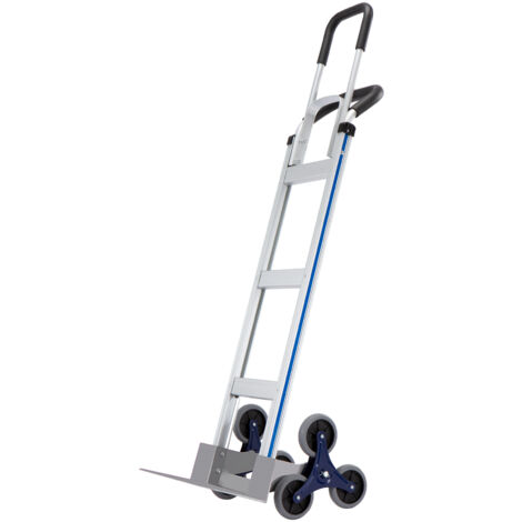 Stair Climbing Cart, 550 Lbs Load Capacity, Aluminum Hand Truck Dolly Dual Handles Integrated Frame Nonslip Rubber Wheels Multipurpose Stair Climber Wa - View #2