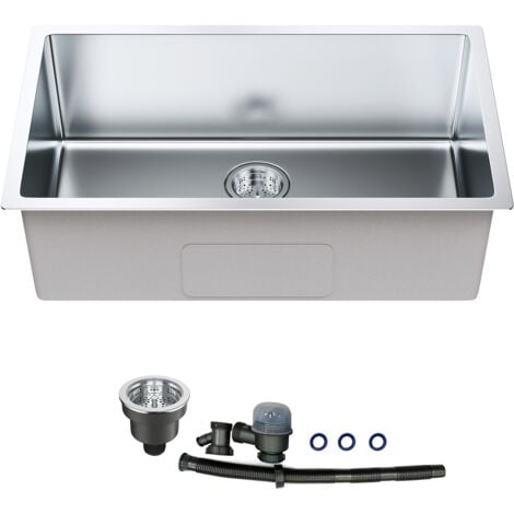 VEVOR Kitchen Sink, 304 Stainless Steel Drop-In Sinks, Undermount Single Bowl Basin with Accessories(Pack of 3), Household Dishwasher Sinks for Workstation, RV, Prep Kitchen, and Bar Sink, 30 inch"